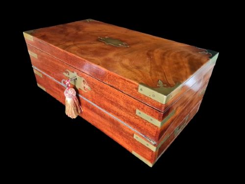 Large Early 19th Century Campaign Writing Slope