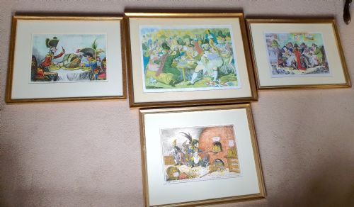 Group of Four Vintage Framed Prints