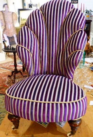 Unusual French 19th Upholstered Children's Chair