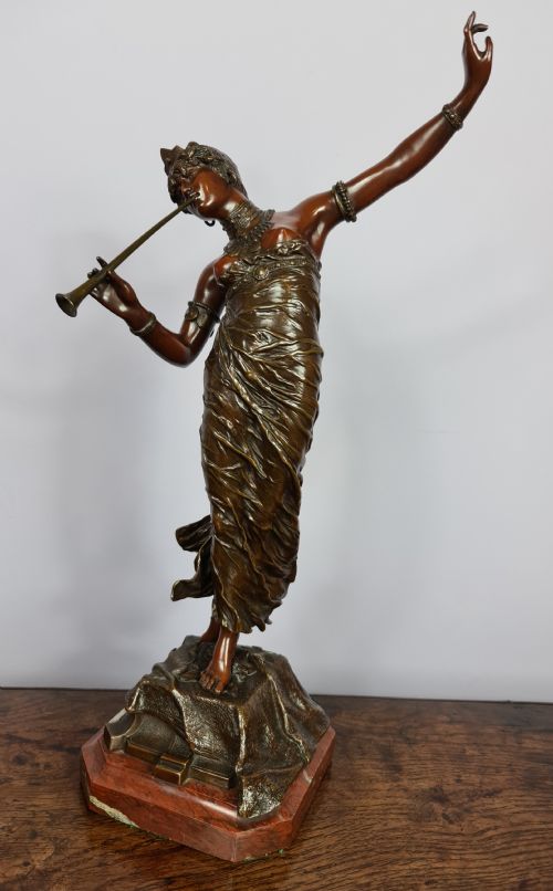 Beautiful Franz Rosse Art Nouveau Patinated Bronze