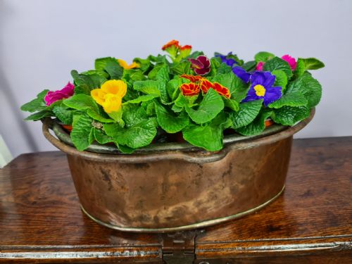 19th Century Oval Copper Planter
