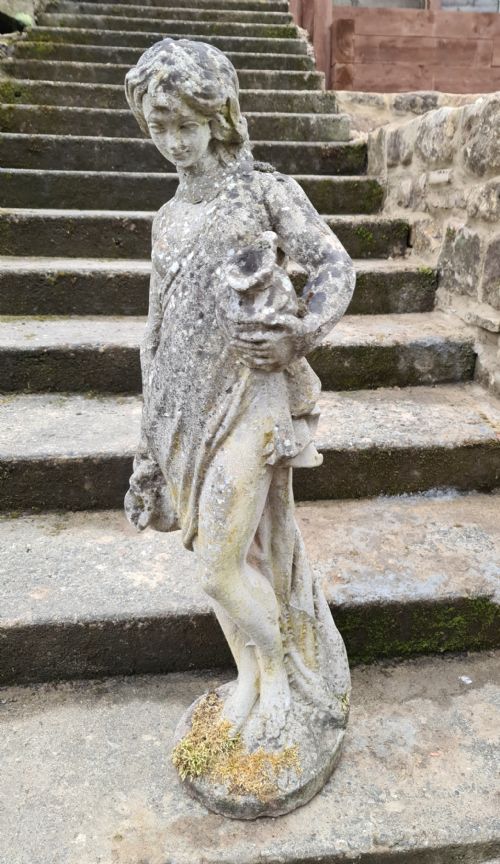 Composite Stone Semi-clad Maiden Water Carrier