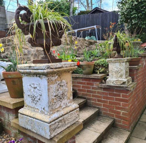 19th Century Pair of Terracotta Pedestals