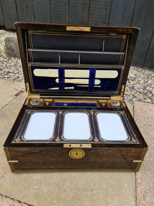fig 1. Exceptional Quality Rare Victorian Coromandel Writing Slope