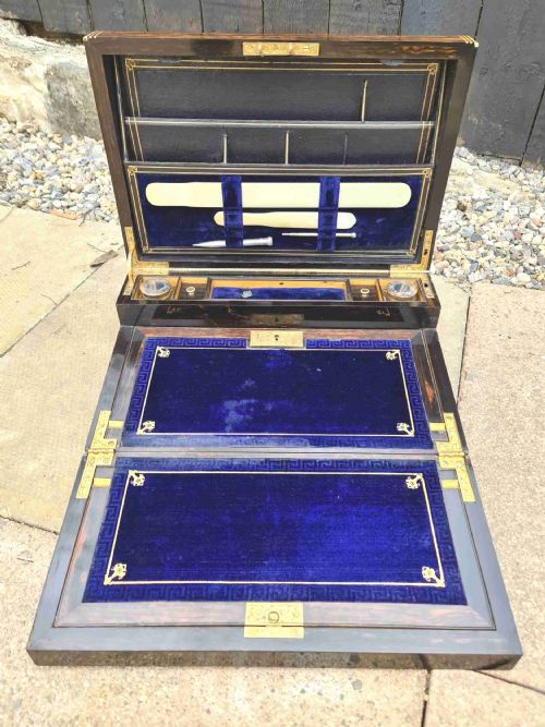 fig 2. Exceptional Quality Rare Victorian Coromandel Writing Slope