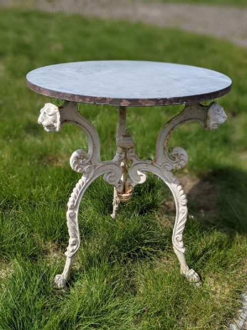 Rare 19th Century Cast Iron Garden Table
