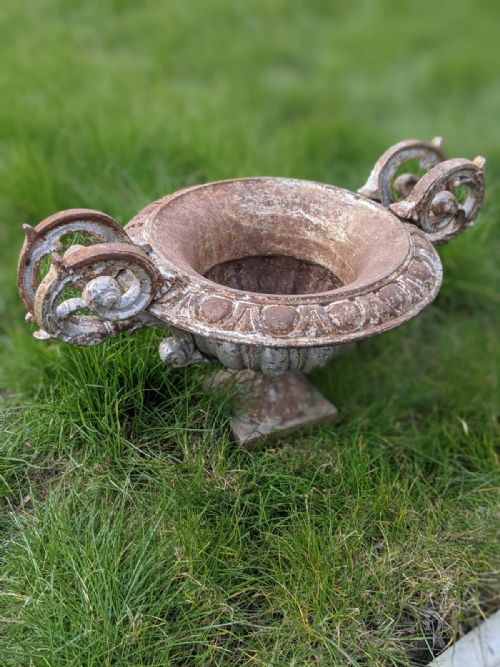 19th Century French Cast Iron Urn
