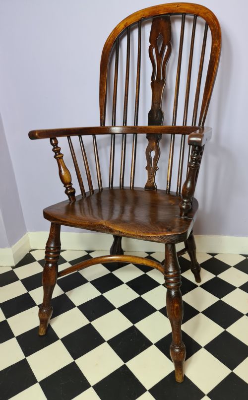19th Century Ash and Elm High Back Windsor