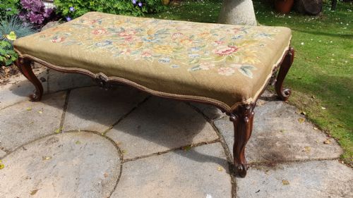 A Rare Large 19th Century Rosewood Centre Stool