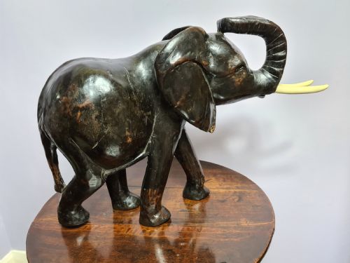 Large Hand Carved African Elephant