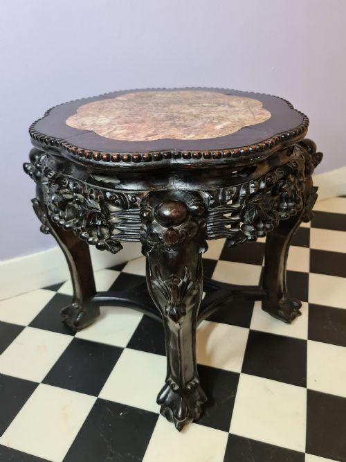 Quality Chinese Padouk Wood Jardiniere Stand. C.1890.
