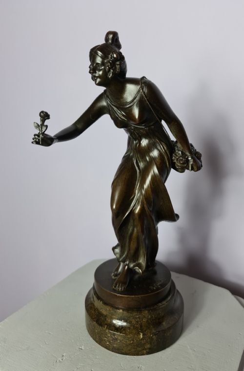 ‘The Flower Seller’ by Austrian Sculptor Rudolph Kuchler 1910