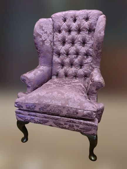 Rare Georgian Early 18th Century Wing Armchair