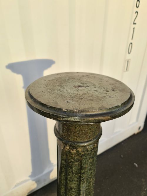 HANDSOME GREEN MARBLE PEDESTAL 19TH CENTURY - ADDITIONAL PHOTO 3