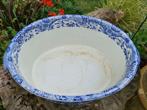 fig 1. Early 19th Century Spode Blue & White Footbath