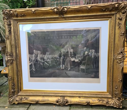 Declaration of Independence of the Usa, Engraving by Alex Jazet