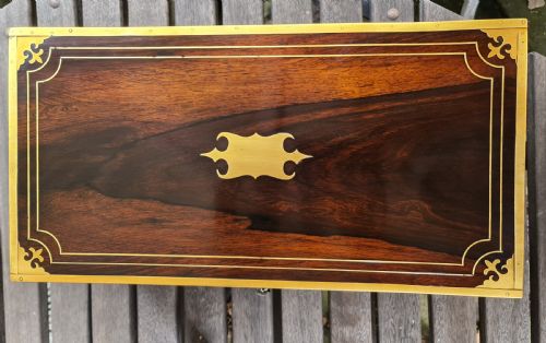 fig 1. Large Campaign Rosewood Writing Slope c1820