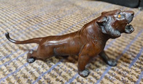 A Late 19th Century Bronze Tiger