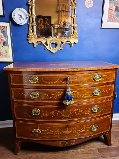 fig 1. Handsome 18th Century Marquetry Chest