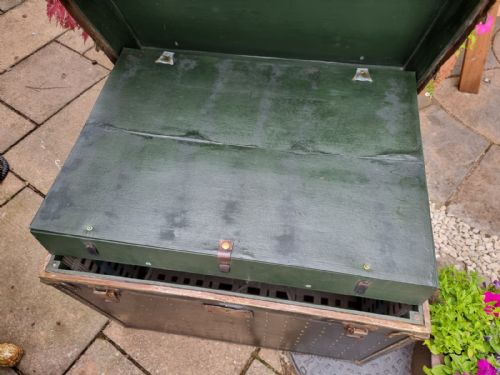 fig 2. Handsome Large Leather Studded American Cabin Trunk