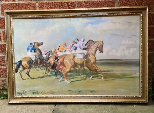 "Under Starters Orders", Print by Alfred Munnings