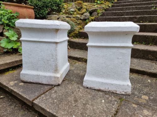 19TH CENTURY CHIMNEY POT PEDESTALSPLANTERS