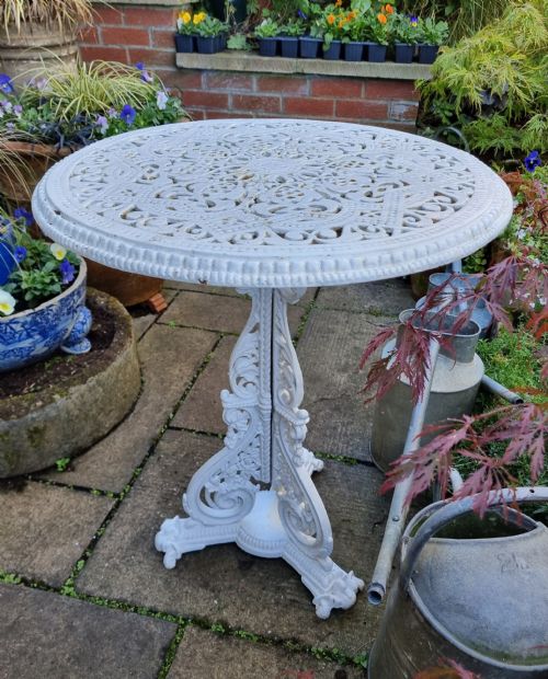 Victorian Christopher Dresser Design Cast-iron Garden Bistro Table
