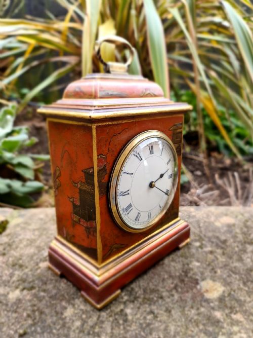 Well Presented Mantel Clock in Chinoiserie Design