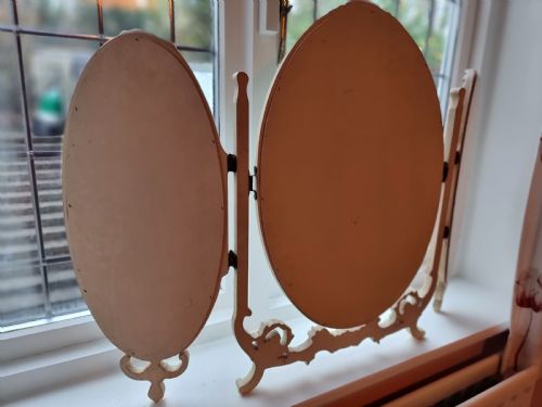 STYLISH TRIPLE DRESSING TABLE MIRROR C1930 - ADDITIONAL PHOTO 7