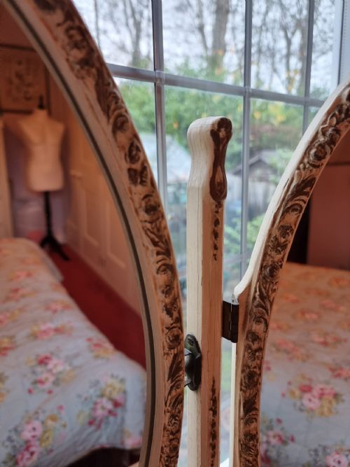 STYLISH TRIPLE DRESSING TABLE MIRROR C1930 - ADDITIONAL PHOTO 6