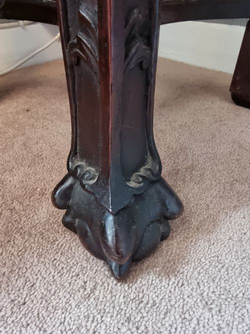 LARGE SIZE CARVED PADOUK CHINESE HARDWOOD STAND C 1890 - ADDITIONAL PHOTO 5