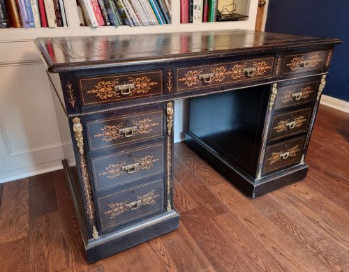 TOP QUALITY EDWARDS ROBERTS VICTORIAN DESK - ADDITIONAL PHOTO 3