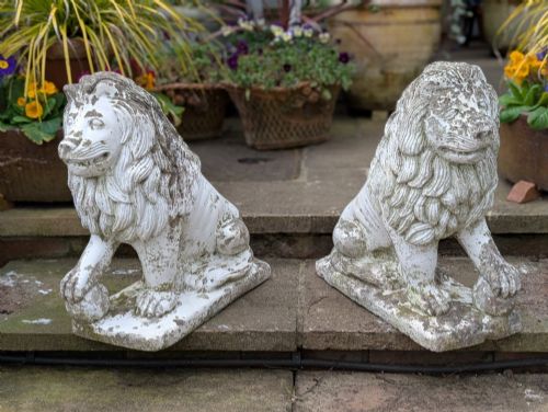 A Well Proportioned Pair of 19th Century French Medici Lions