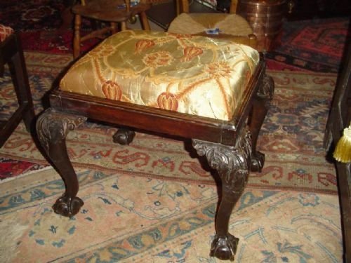 Early 19th Century Stool with Ball and Claw Feet.
