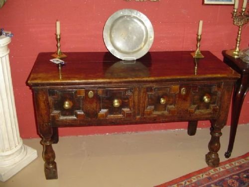 17th Century Oak and Elm Low Dresser.c.1670
