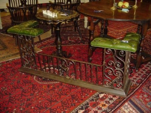 19th Century Wrought Iron Club Fender