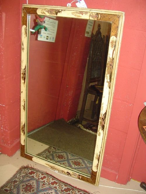 Large Chinoiserie Lacquered Mirror. C1890