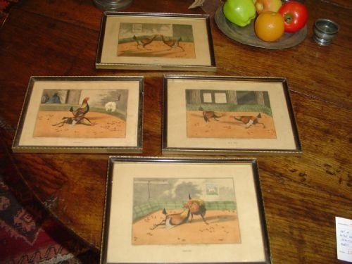 Set of Four "Henry Alken" Cockfighting Prints