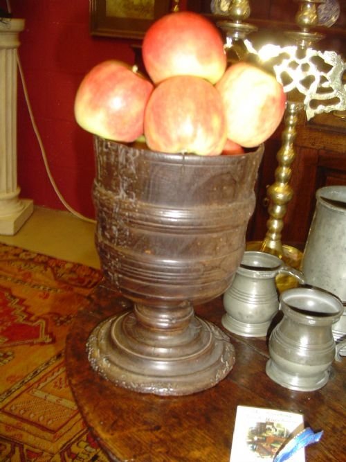 A Rare Wooden Chalice. 17th. Century