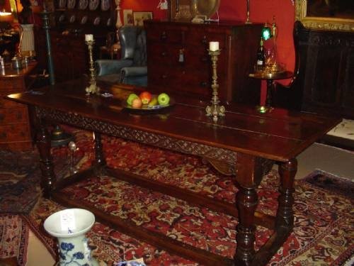 fig 1. 17th Century Oak Refectory Dining Table.