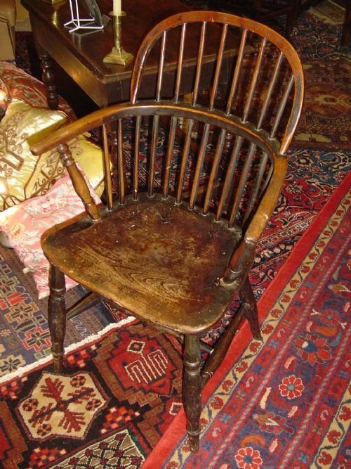 Early 19th Century Ash and Elm Windsor Country Chair.