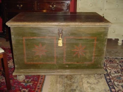 19th Century Painted Trunk