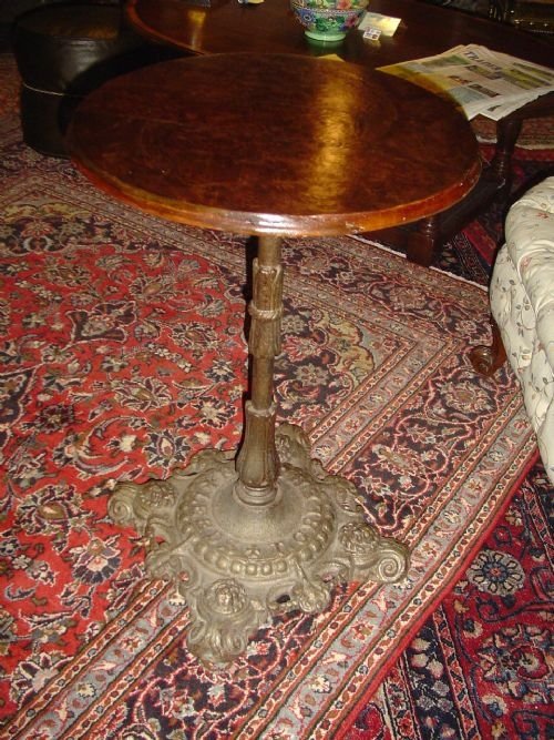Victorian Occassional Table with Cast Iron Base.