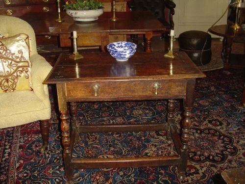 Queen Anne Oak Side Table. C.1700