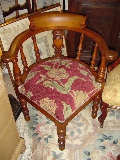 Late Georgian Upholstered Corner Chair