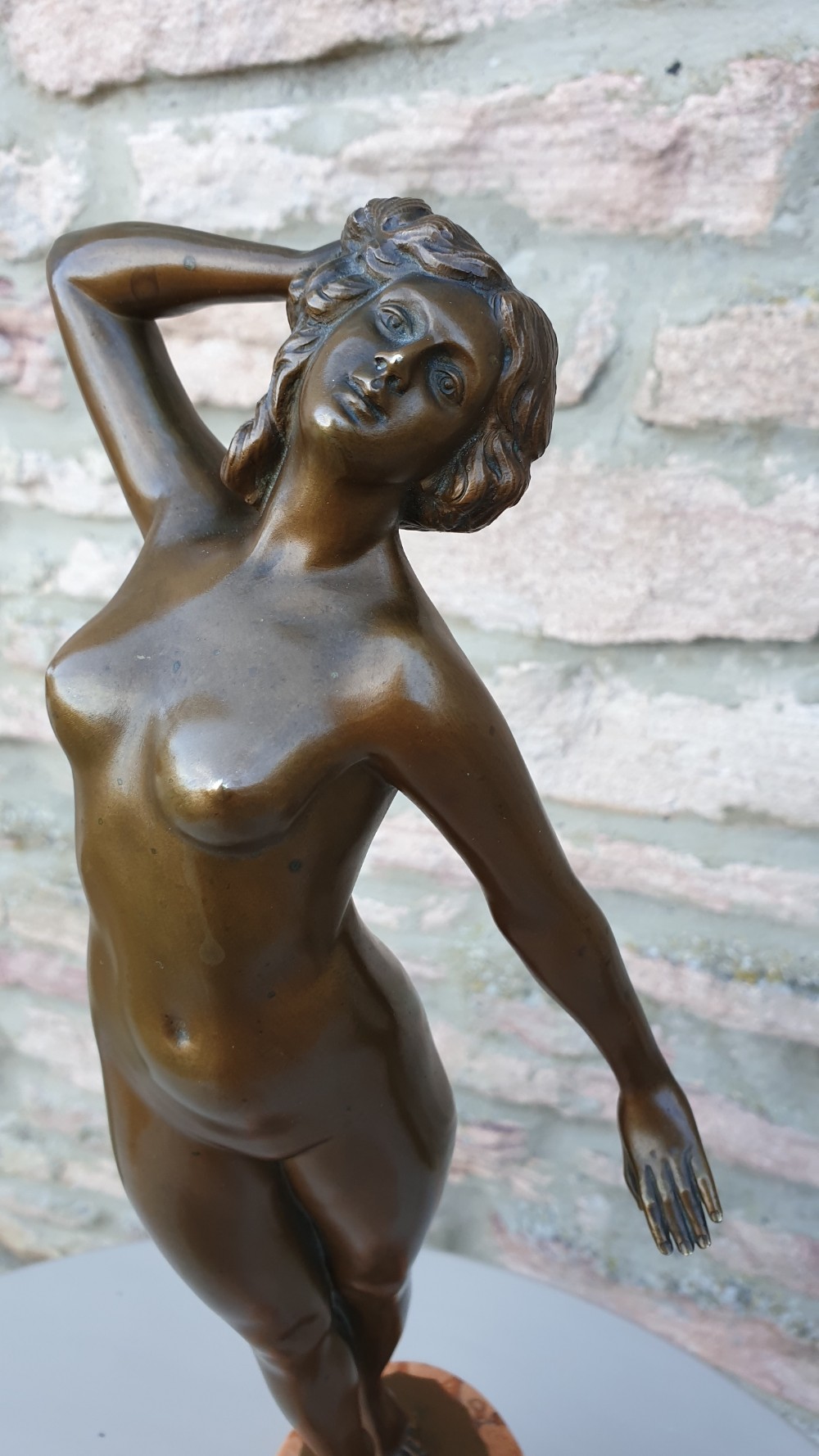 Art Nouveau bronze figure by Otto Schmidt-Hofer c1910 View II