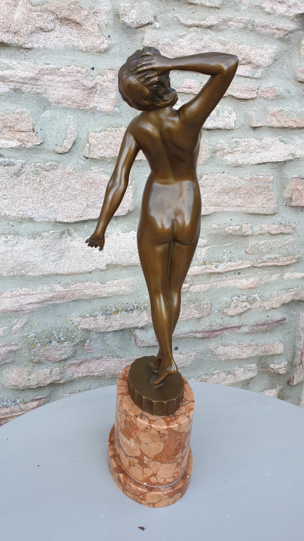 Art Nouveau bronze figure by Otto Schmidt-Hofer c1910 View IV