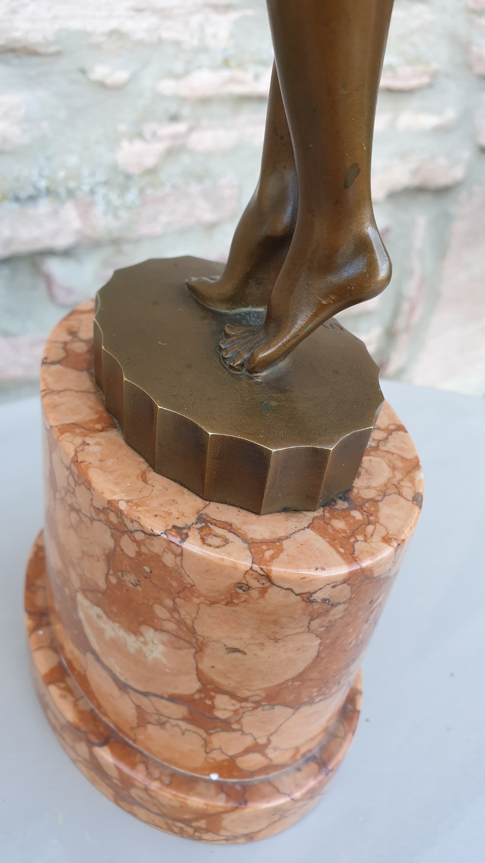 Art Nouveau bronze figure by Otto Schmidt-Hofer c1910 View V