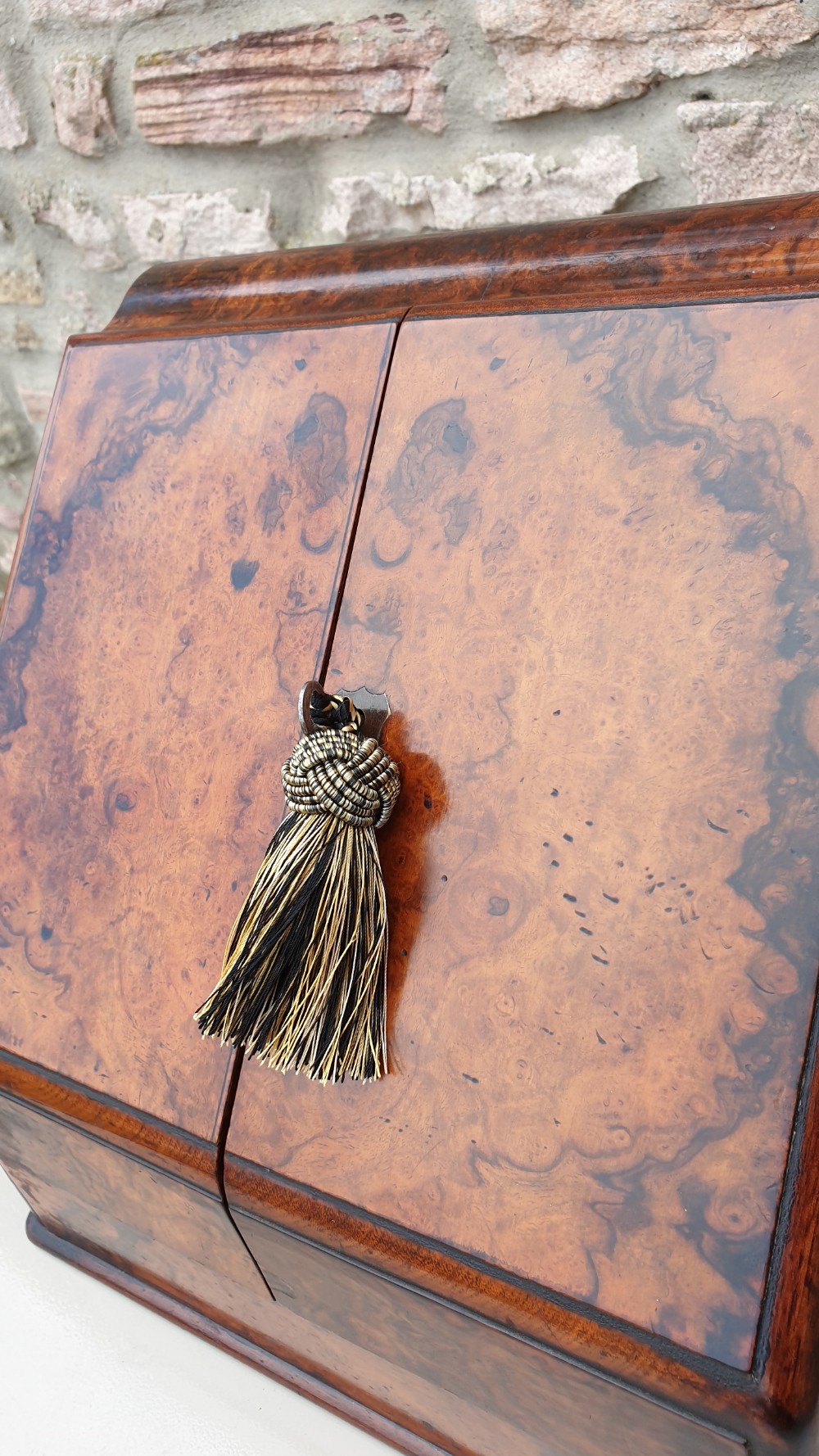 Early Victorian Burr Walnut Stationery Box View II