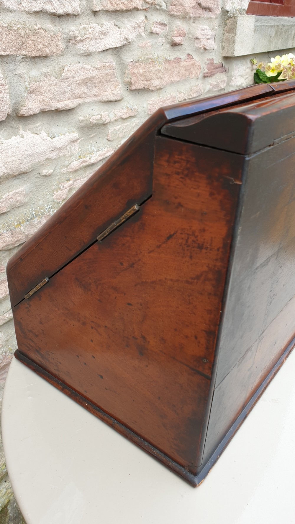 Early Victorian Burr Walnut Stationery Box View V